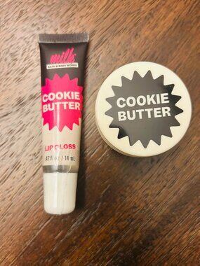 Bath & Body Works Milk Cookie Butter Truffle Lip Mask & Lip Gloss SEALED/NEW